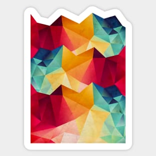 Geometric Color Mountains Sticker